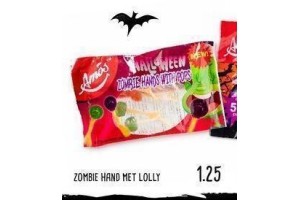 zombie hand met lolly