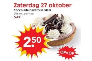 chocolade bavaroise vlaai