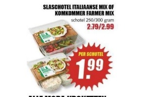 slaschotel italiaanse mix of komkommer farmer mix