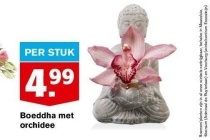 boeddha met orchidee