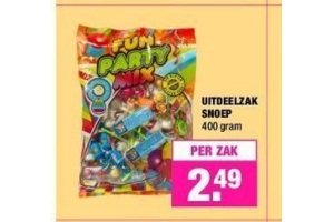 uitdeelzak snoep