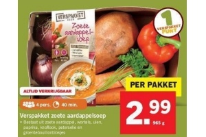 verspakket zoete aardappelsoep