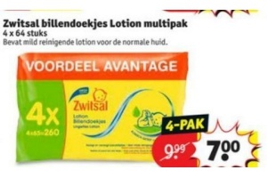 zwitsal billendoekjes lotion multipak