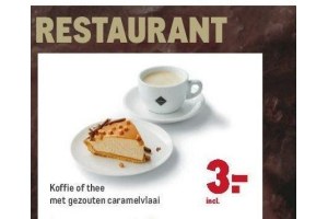 koffie of thee met gezouten caramelvlaai