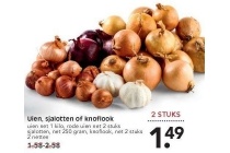 uien sjalotten of knoflook