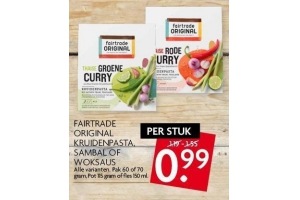 fairtrade original kruidenpasta sambal of woksaus