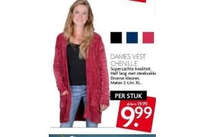 dames vest chenille