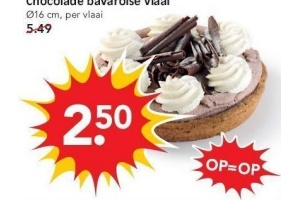 chocolade bavaroise vlaai