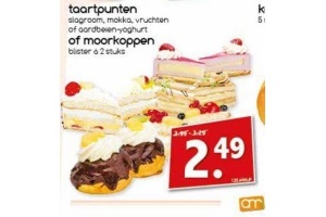 taartpunten en moorkoppen