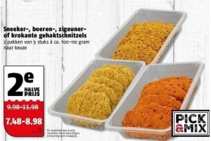 sneeker boeren zigeunerof krokante gehaktschnitzels