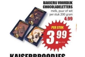 bakkerij voordijk chocoladeletters