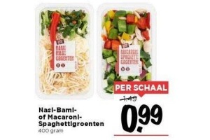 nasi bami macaroni spaghettigroenten