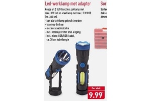 werklamp met adapter