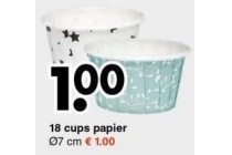 18 cups papier