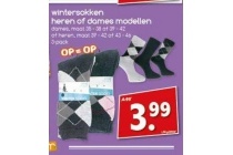 wintersokken heren of dames modellen