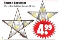 houten kerstster