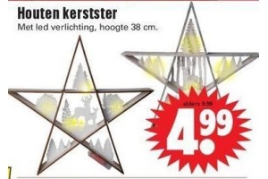 houten kerstster