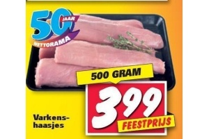 varkenshaasjes 500 gram