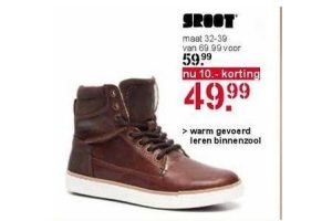 sproot groot leren jongens veterboots