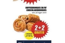 koffiebroodjes en chocoladebroodjes