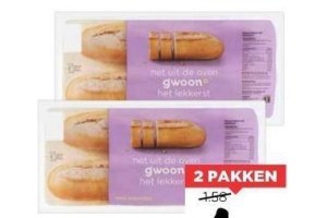 g woon party stokbrood wit