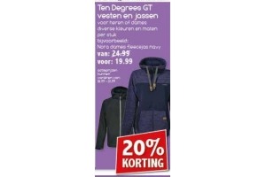 ten degrees gt vesten en jassen