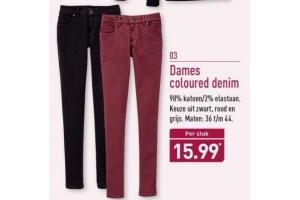 dames coloured denim