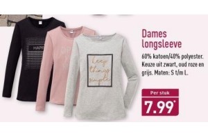 dames longsleeve