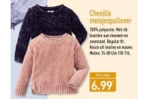 chenille meisjespullover