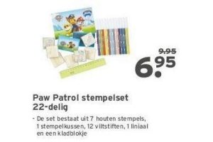 paw patrol stempelset 22 delig