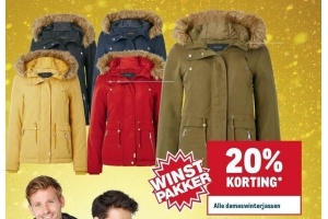 20 korting op alle dameswinterjassen