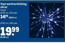 vuurwerkverlichting zilver