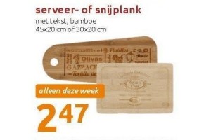serveer of snijplank