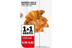 roomboter kaas of ham kaas croissant