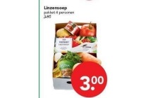 pakketje voor linzesoep