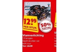 vlamverlichting nu voor eur12 99