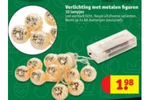 verlichting met metalen figuren