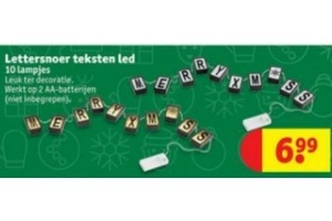 lettersnoer teksten led