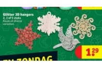 glitter 3d hangers