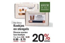 koekjes en stengels