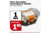 poiesz choco pinda s chocorozijnen of chocomix