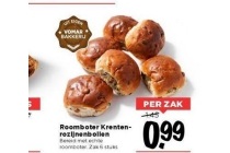 roomboter krentenrozijnenbollen