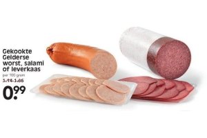 gekookte gelderse worst salami of leverkaas