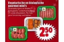 vegetarische en biologische gourmet mini s