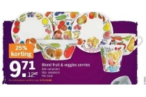 blond fruit en veggies servies