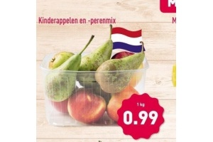kinderappelen en perenmix