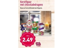 kerstfiguur met chocoladedragees