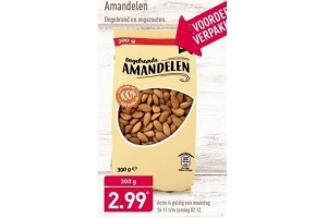 ongebrande amandelen