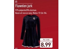 fluwelen jurk