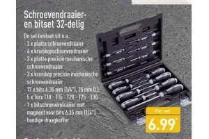 schroevendraaier en bitset 32 delig